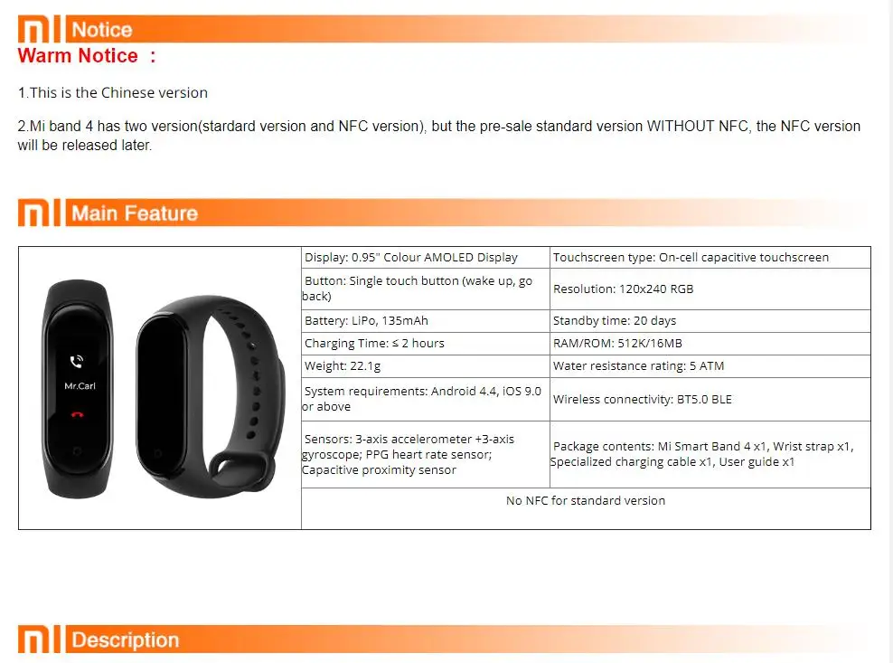 Xiaomi Mi Band 4 умный Браслет пульсометр фитнес цветной экран Bluetooth 5,0 водонепроницаемый спортивный водонепроницаемый смарт-браслет 4