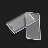 10pcs 2448mm clear rectangle plane magnifying glass cabs inserts pendant tray for glass cabochon diy jewelry