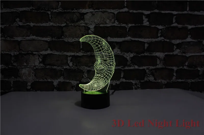 3D пятничный ночник новый подарок на день рождения луна 7 цветов сменный