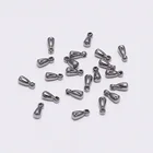 Бусины из нержавеющей стали в форме капли воды, 2,6x6,2 мм, 20 шт.