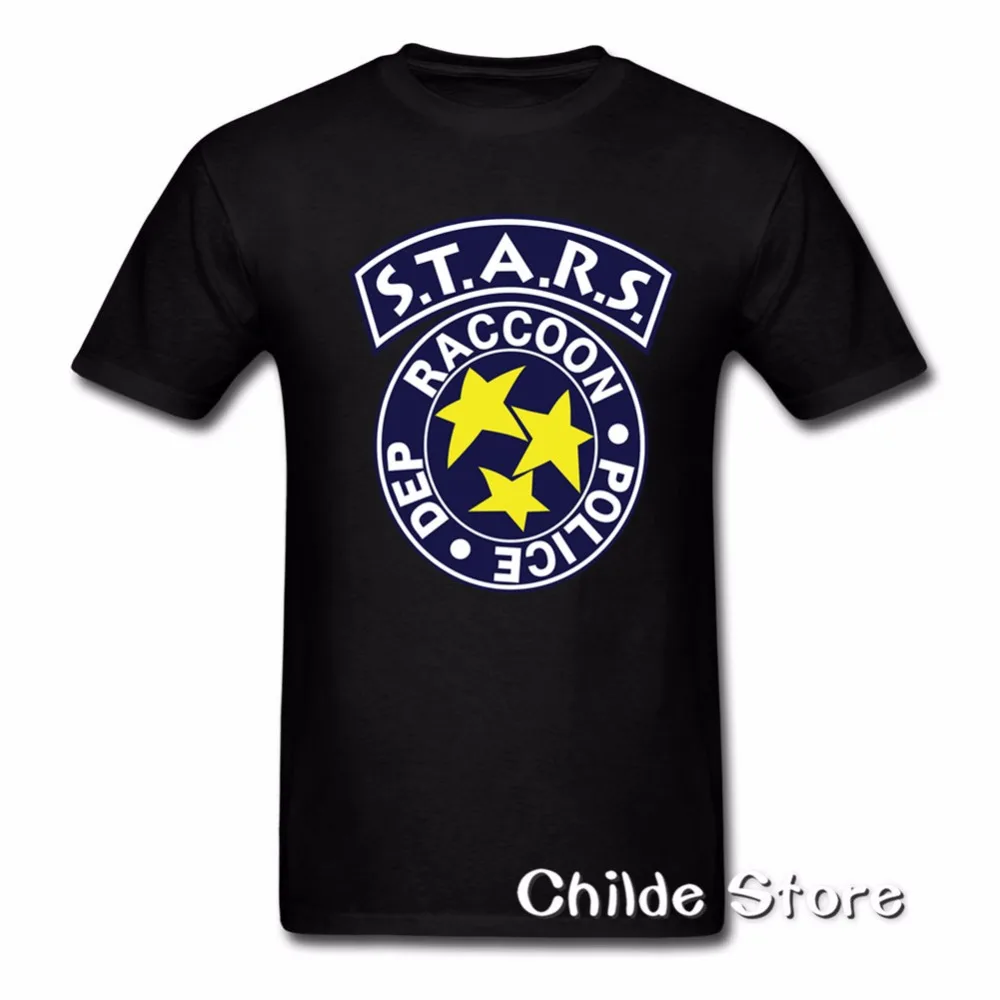 Футболки с логотипом herent Evil S.T.A.R.S Leon RPD хлопковые мужские повседневные футболки