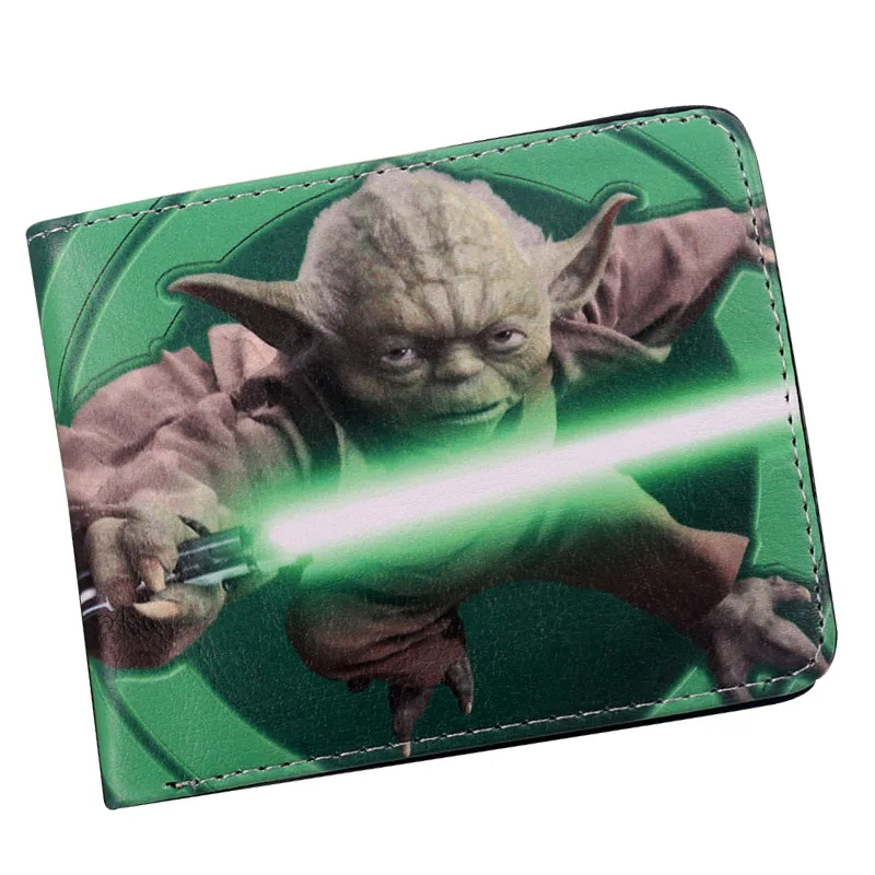 Comics star wars white knight darth vader 3D Short Wallet Bi-Fold Men Purse Young Students Card Holder - Цвет: SW-19