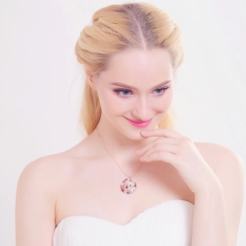 LZESHINE Симпатичные Золотой Цвет ожерелья и кулоны микро декор Multi AAA кубический