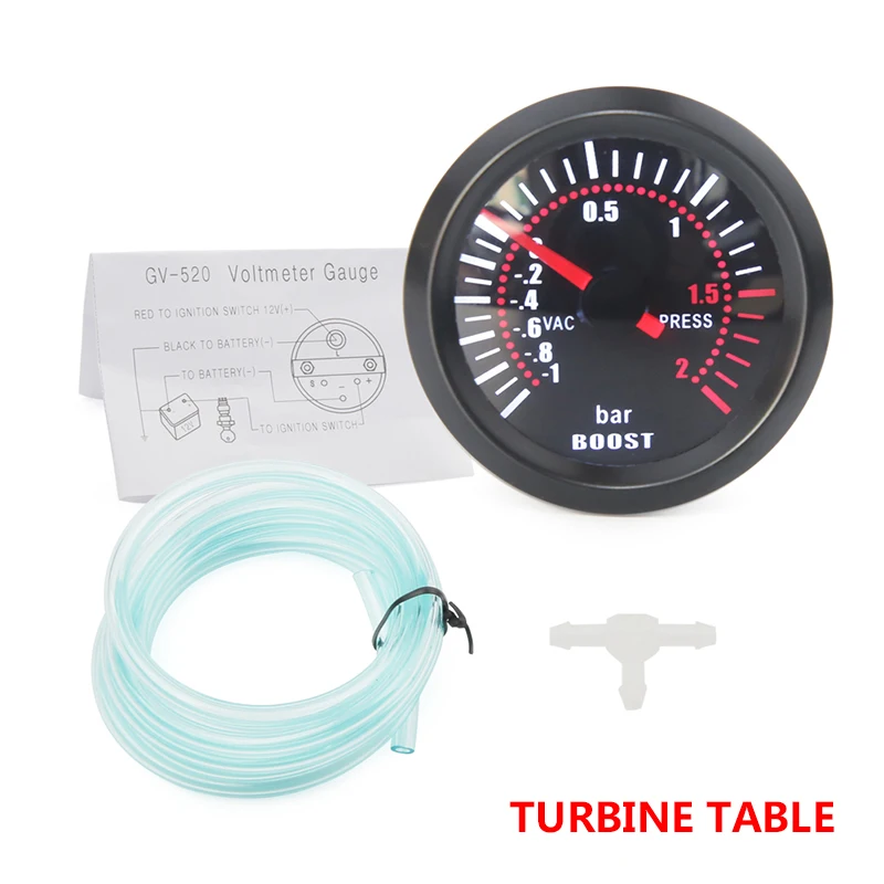 52 мм CarTurbo boost gauge Meter функция предупреждения автомобильный инструмент турбио давление измерительный прибор для турбины
