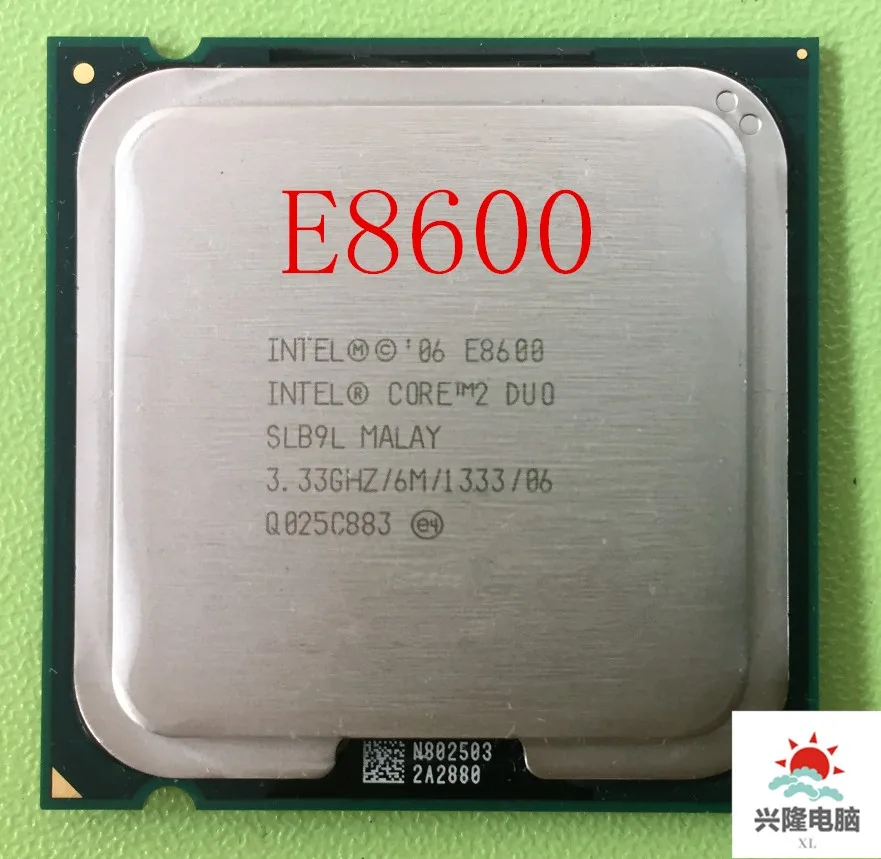 Intel Core 2 Duo E8600 e8600 процессор SLB9L двухъядерный 3,33 ГГц fsb1333 МГц Настольный LGA 775 cpu