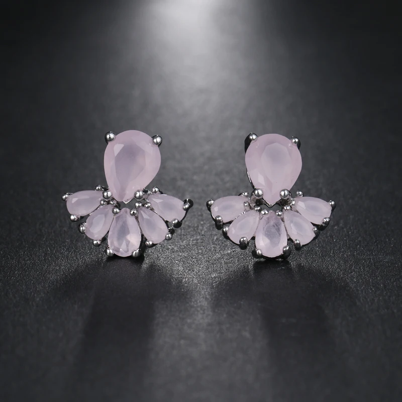 Женские серьги гвоздики с фианитом различные цвета|stud earrings|different earingsearrings style |