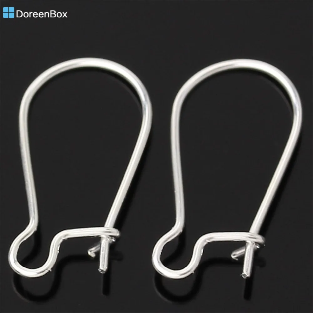 Дорин коробка горяч-400 шт. серебряный цвет почек уха провода 8 5x15 мм (B01539) |