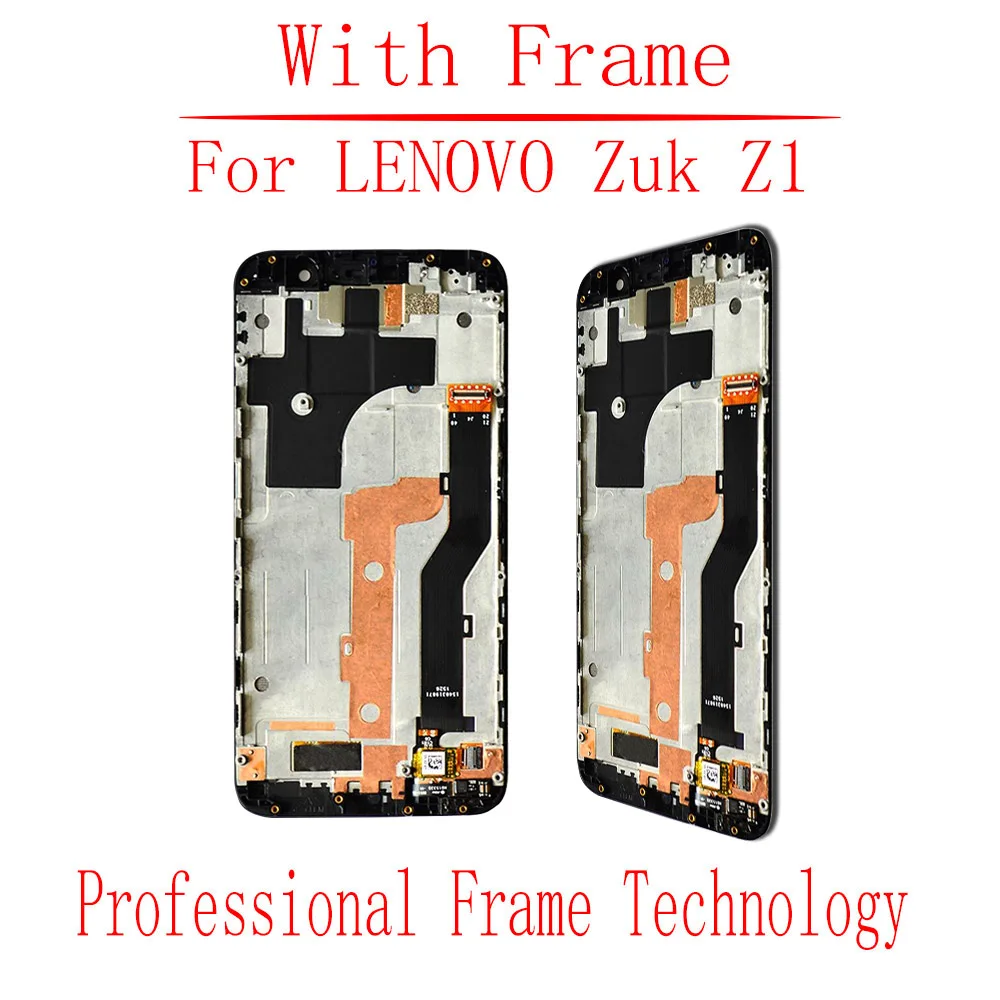 5 &quotоригинальный для Lenovo zuk Z1 ЖК-дисплей сенсорный экран с рамкой дигитайзер