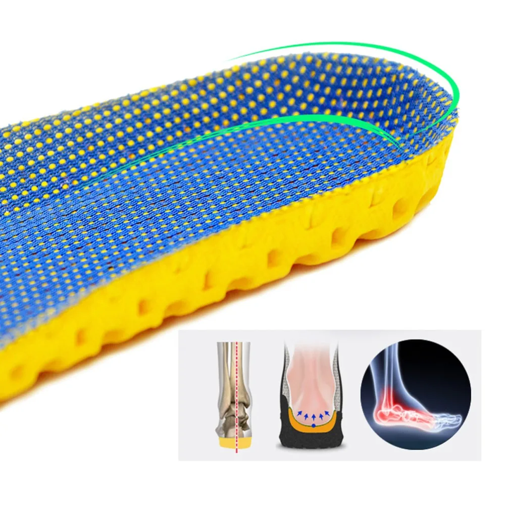 1 пара, толстая стелька для обуви, ортопедические стельки для обуви и аксессуаров, ортопедические стельки из пены с эффектом памяти, спортивные стельки для супинатора, для женщин и мужчин