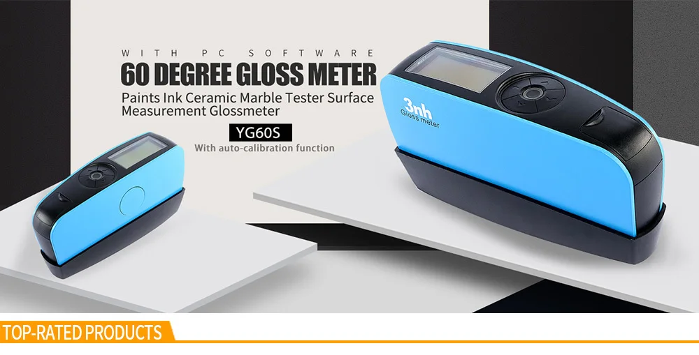 YG60S 60 Degree Economic Gloss Meter Paints Ink Ceramic Marble Tester Surface Cleaning Measurement Glossmeter