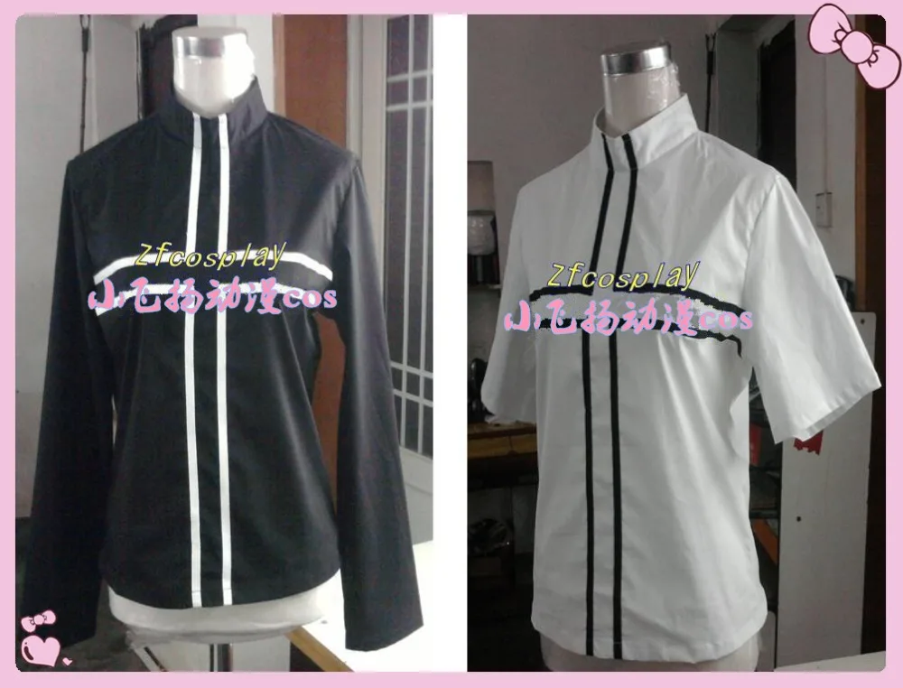 

Kyo Kusanagi cos Anime The King Of Fighters Cosplay Halloween Man Shirt White Black T-shirt Cosplay Costume