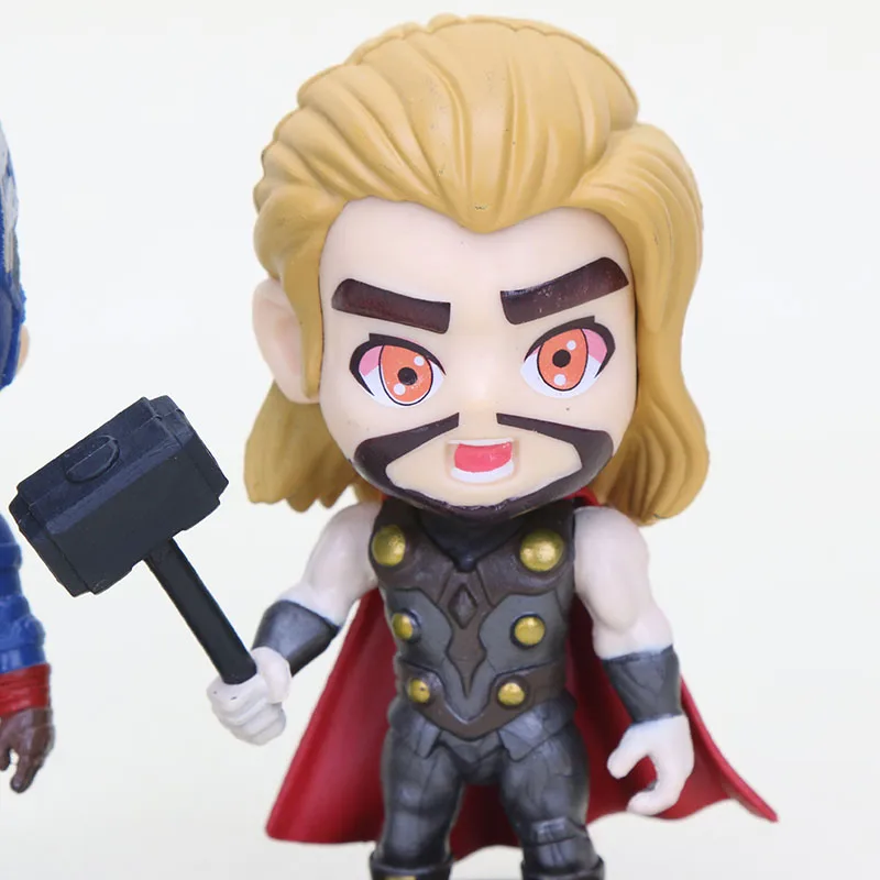 10 см набор из 6 игрушек Marvel, Мстители, эндшпиль, Набор фигурок, Человек-паук, Капитан Америка, Халк, тонас, капитан Марвел, модель куклы