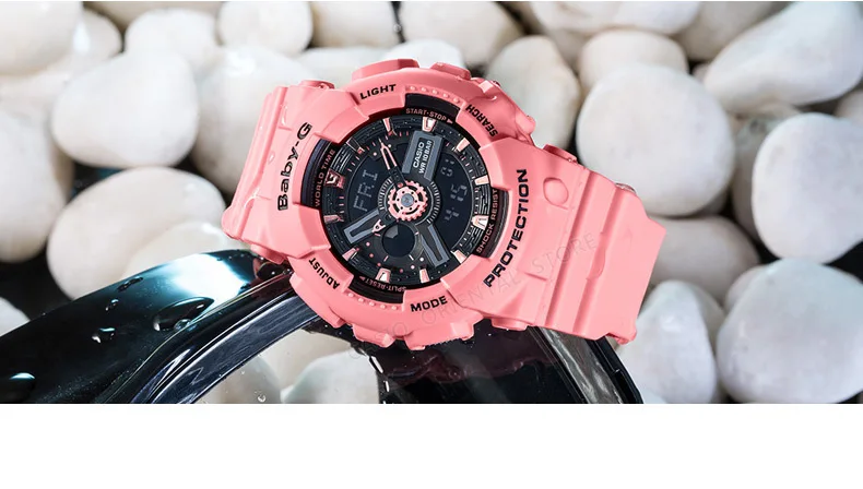 CASIO Часы двойной Дисплей наручные часы Для женщин BA-112-2A Водонепроницаемый светодиодные спортивные часы Relogio masculino часы подарок Мода BA-112-2A