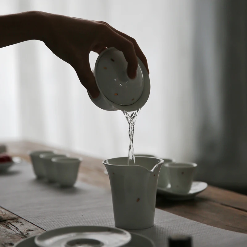 Goofanser Цзиндэчжэнь Керамика Gaiwan ручной работы китайский кунг фу Чай