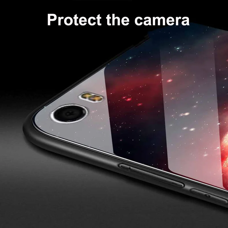 5.15&quot For xiaomi mi 5 case Starry sky tempered Glass + TPU Edge Hard Back Cover M5 M glass mi5 phone shell | Мобильные телефоны