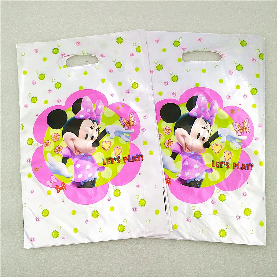 10 шт. Минни Маус День Рождения украшения поставки подарочных пакетов детского