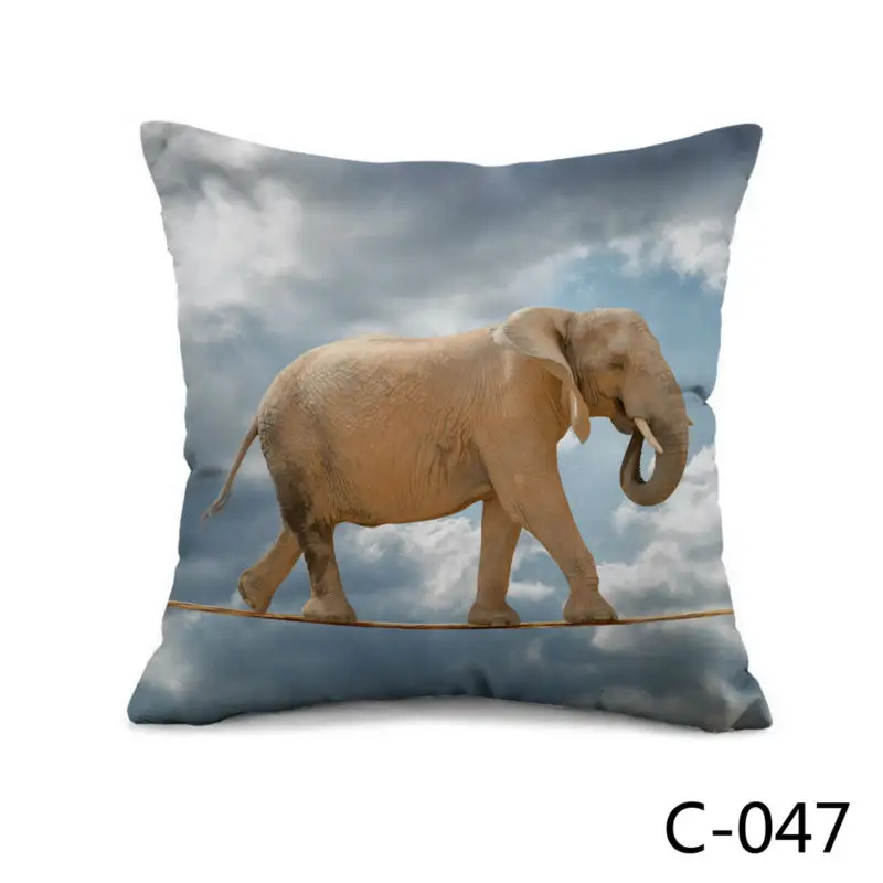 3d Забавный слон канатоходец для дивана стула Подушка с или без вставки 2 выбор|sofa