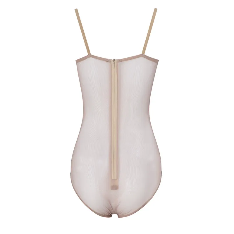 Apricot Top Quality Celebrity Strap Beading Sexy Women's Bodysuits Prom Party Bikinis