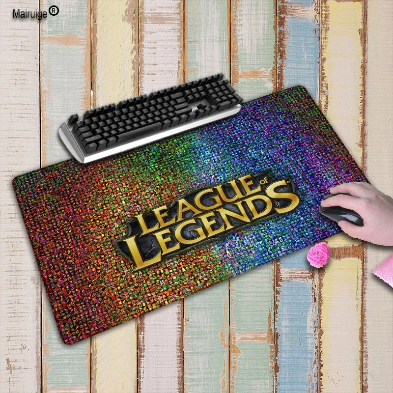 Большой игровой коврик для мыши Mairuige League of legends с фиксируемой кромкой клавиатуры