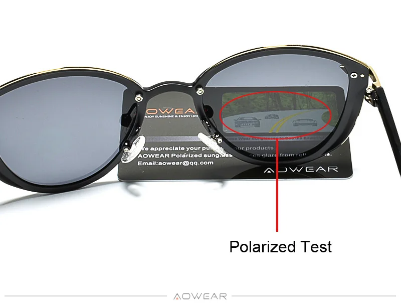 AOWEAR, модные, кошачий глаз, солнцезащитные очки, женские, поляризационные, Роскошные, качественные, зеркальные, кошачий глаз, солнцезащитные очки, для девушек, UV400, защита для глаз, оттенки