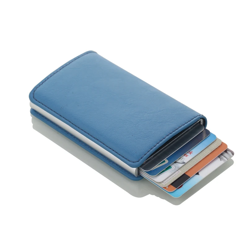 2019 автоматический держатель для кредитных карт из искусственной кожи мужской