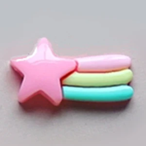 Pink Tanduzi 20 шт смолы Радуга Кабошоны для скрапбукинга Diy Звезда Радуга для телефона украшения волос декодер - Цвет: Pink