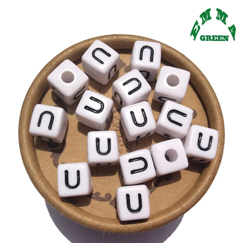 Бисер для изготовления ювелирных изделий бисер с буквами 10 мм 550 шт. A Z алфавитом