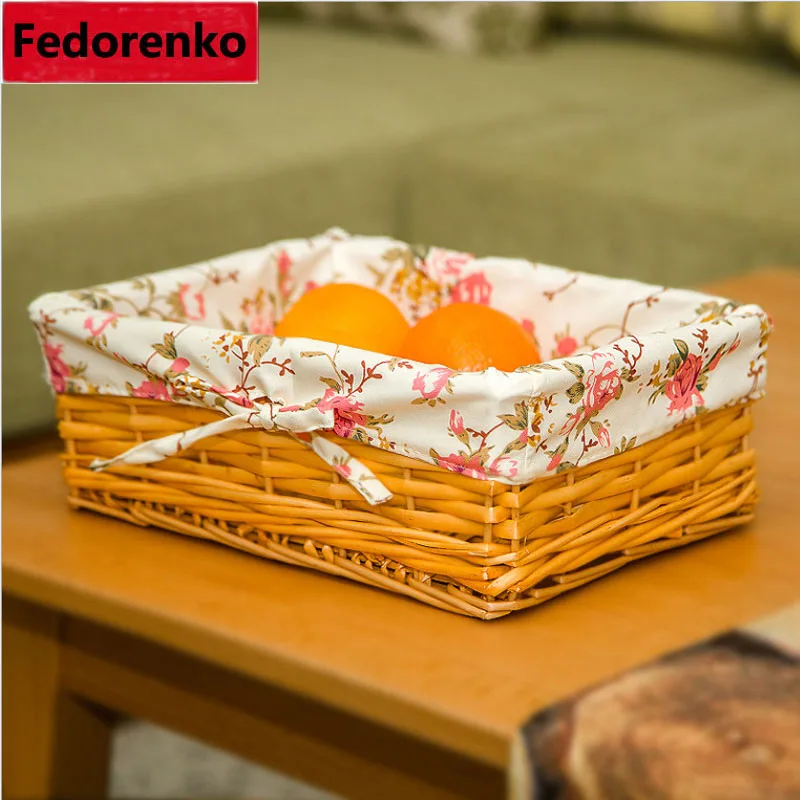 Декоративные маленькие плетеные корзины кухонный Настольный органайзер