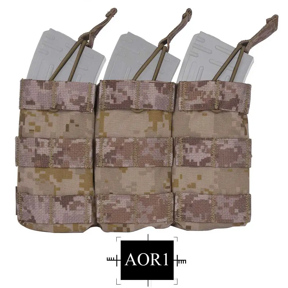 EMERSONGEAR тройной Открытый Топ маг Чехол тактический модульный журнал MOLLE Чехол для охоты Wargame военный Мультикам EM6355