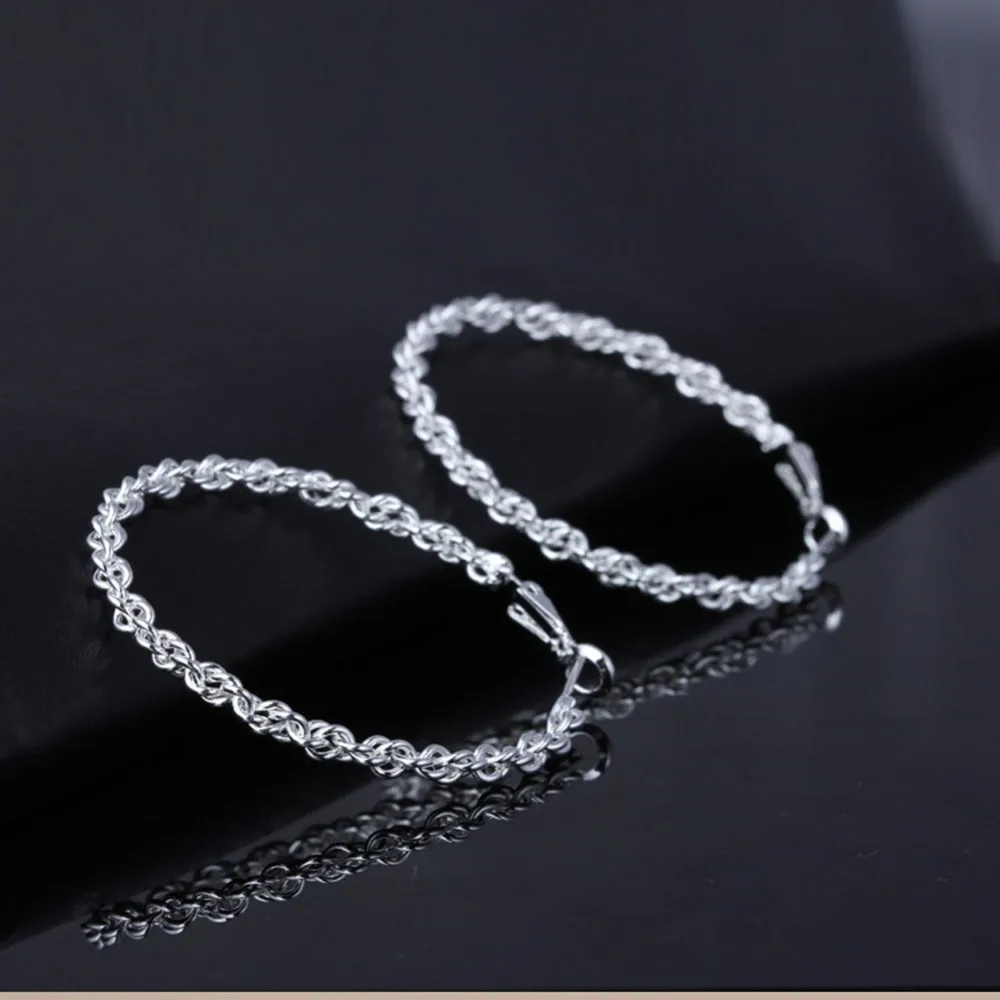 Очаровательный дизайн 925 Серебряные романтические круглые серьги цепочки