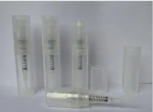 Бесплатная доставка 50 шт./лот маленькая пластиковая бутылка для духов пробная 2