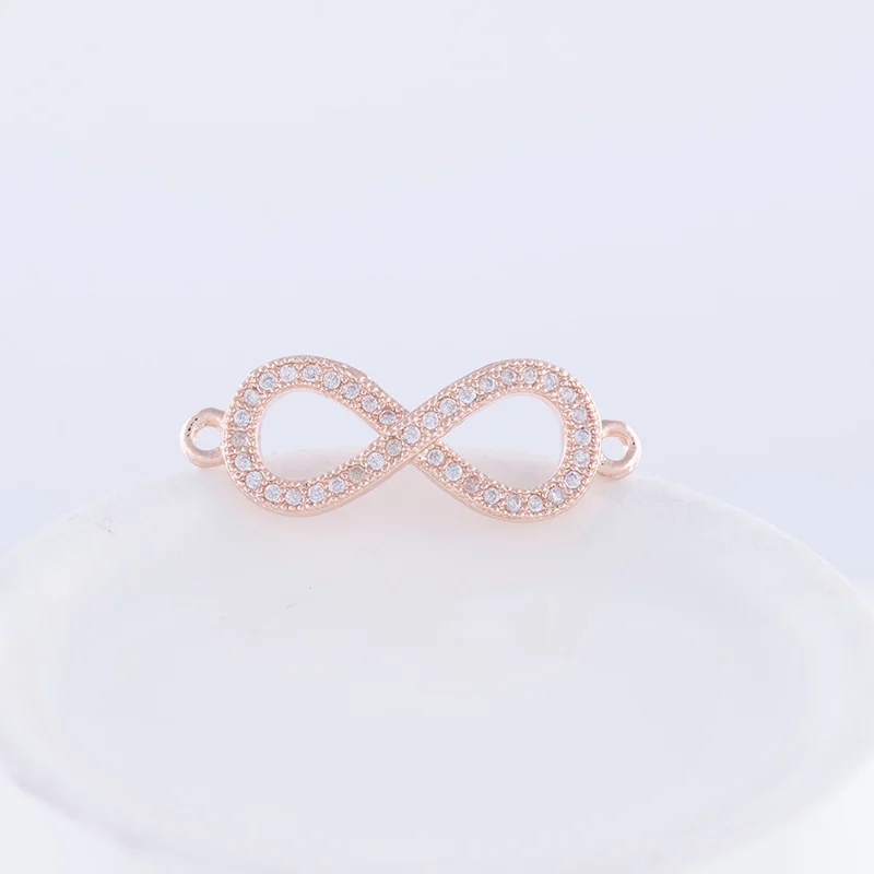 Подвеска в виде символа бесконечности стразы из меди и металла|metal diy|infinity symbolcharm