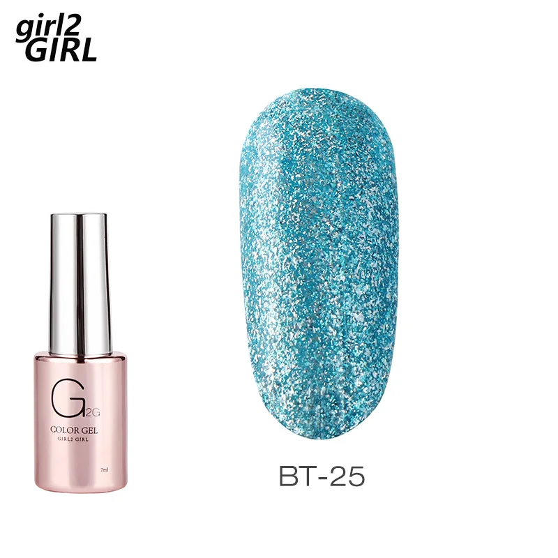 BT-25 GIRL2GIRL УФ-гель для ногтей замочить от длительного платинового цвета - Цвет: BT-25