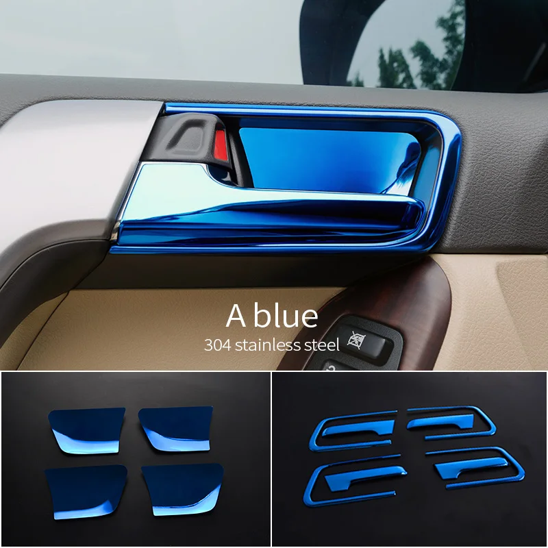A blue OriginSpark для 2010- Toyota land cruiser Prado Межкомнатная дверь из нержавеющей стали с перчаткой, защитная накладка - Название цвета: A blue