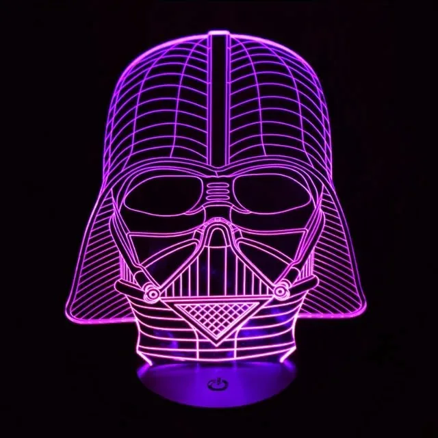 3d лампа с изменяющимся настроением Звездные войны Дарт Вейдер световая