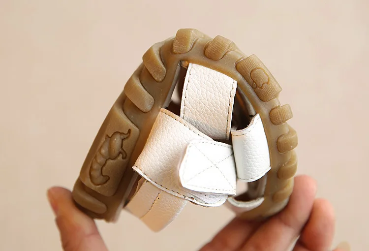 Сандалии из мягкой кожи для мальчиков пляжные сандалии с подошвой натуральной