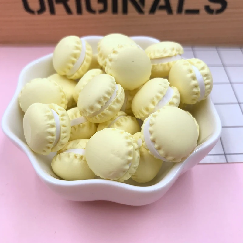 cream Горячая милый кавайный красочный глиняный Макарон для рукоделия, украшения для телефона, скрапбукинг, сделай сам - Цвет: cream