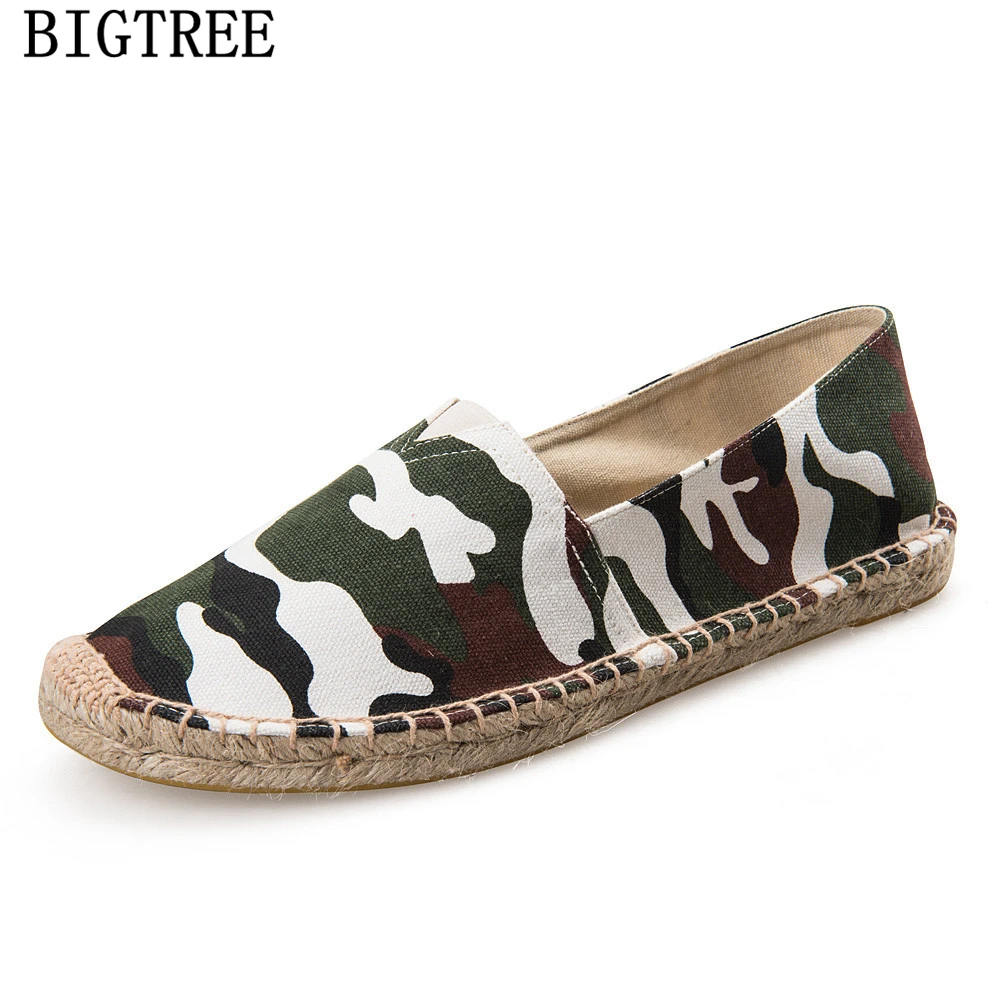 Эспадрильи мужские парусиновые повседневные холщовые туфли без застежки