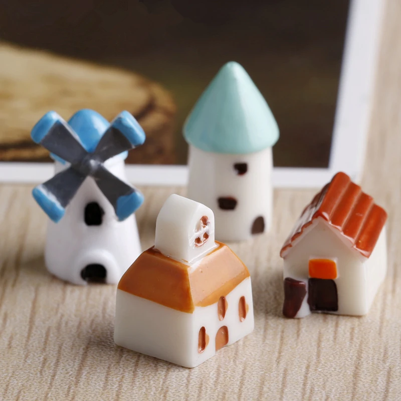 3 шт./компл. миниатюрные Ландшафтные горшки украшения мельница хижина замок