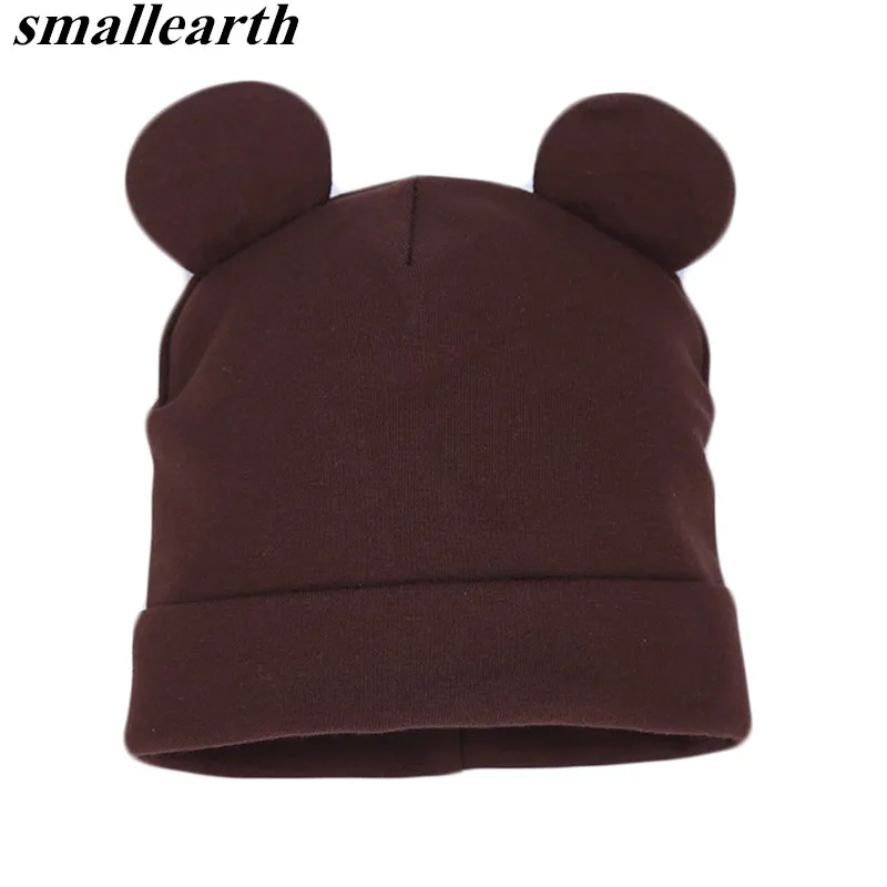 Милые шапки с ушками медведя для мальчиков и девочек детские хлопковые