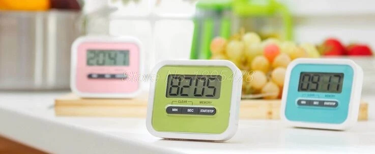 

Цифровой кухонный таймер с ЖК-дисплеем, 50 шт./Лот, с магнитным держателем