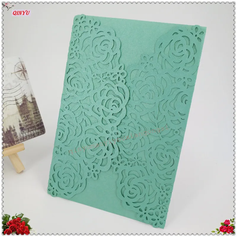 30pcs 18*12cm Laser Cut Invitations Card Kit Blank Paper Festival Supplies Birthday Wedding Party Decorations Cards 6ZSH821-30 | Дом и сад