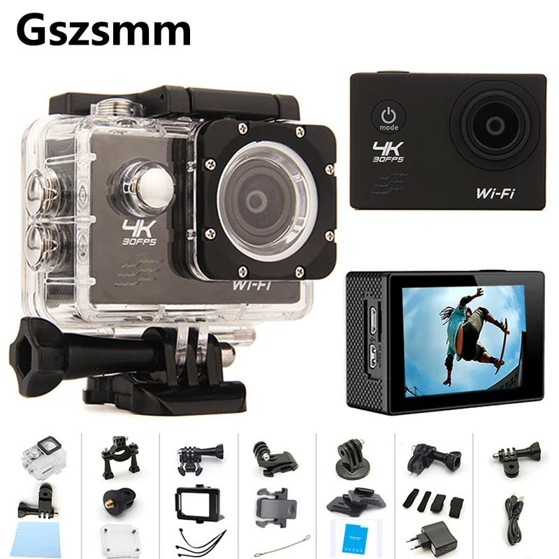 Gzszmm экшн камера Wi Fi уличная спортивная подводная HD 1080 p водонепроницаемая 4K Ultra
