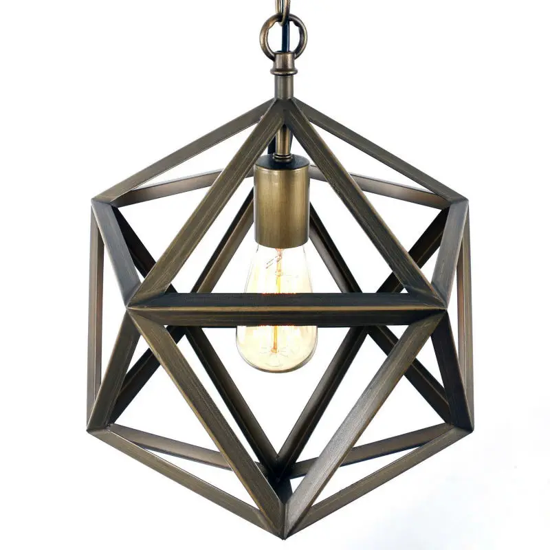 Unitary Brand Antique Bronze Rustic Metal Cage Pendant Light Max 60W with 1 Bulb Socket Finish | Лампы и освещение