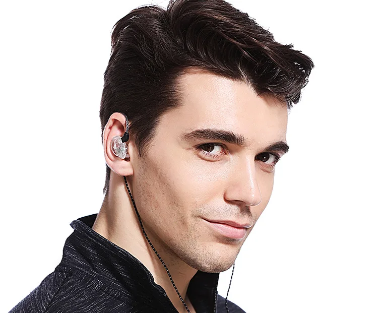 PIZEN VK1 коаксиальный 4 единицы Hi-Res в ухо наушники HIFI DJ монитор спортивные наушники крючок гарнитура вкладыши fone de ouvido audifonos