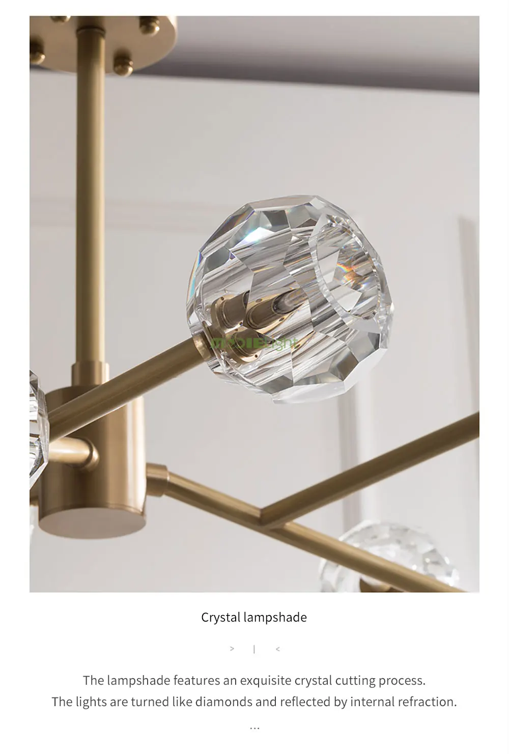 Американский пост современный RH Лофт Led G9 люстра гостиная медная светодиодная люстра освещение фойе хрустальные абажуры подвесной светильник