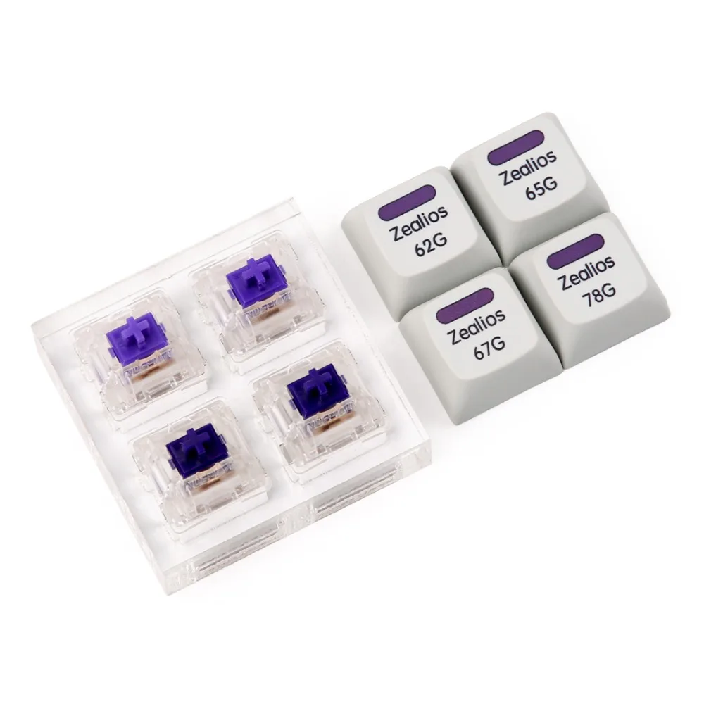 Zealios v2 переключатель фиолетовый Zealio переключатели(тактильные) переключатель тестер 62 г 65 г 67 г 78 г