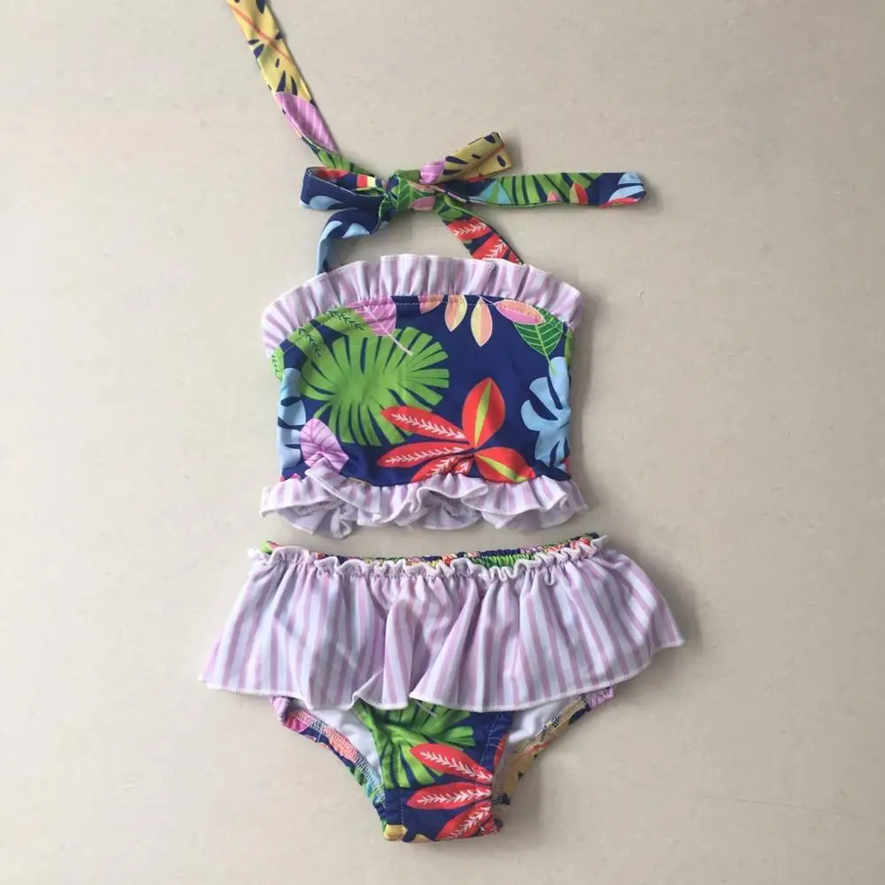 

Puresun New Fashion Toddler Girls Kids Swimsuit Bathing Suit Bikini Set Cartoon Bathing Suit Boutique Clothing Ruffle Sets