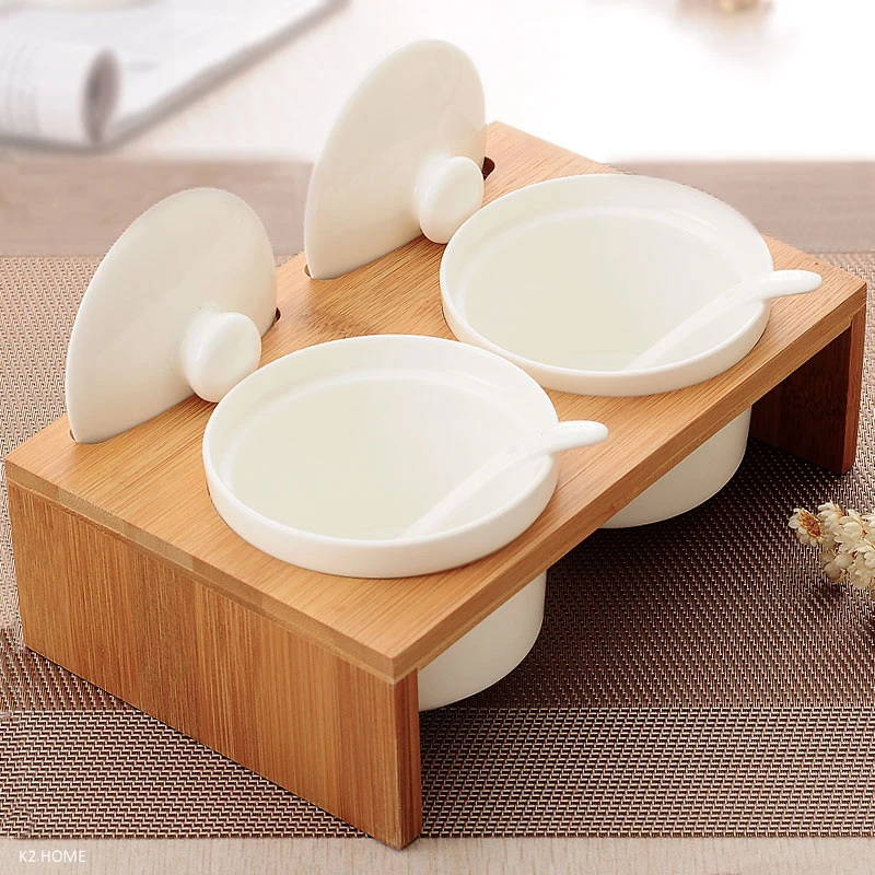 Кухонный набор из 2 керамических кастрюль для специй прочная банка с крышкой