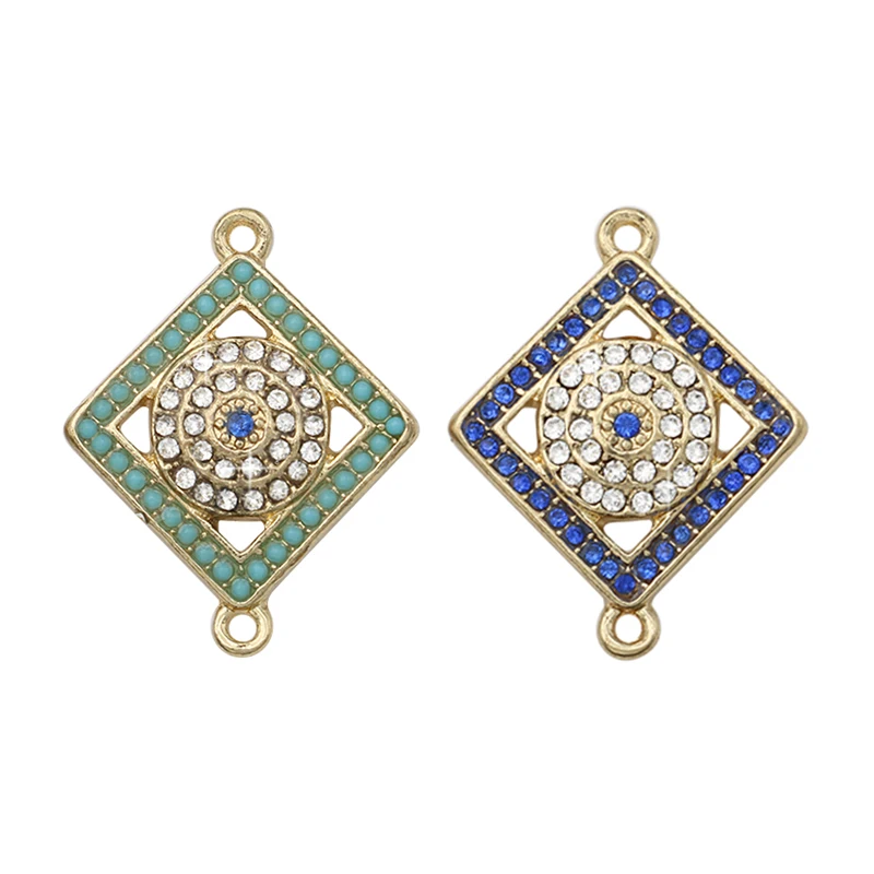 JAKONGO Золото Цвет Кристалл Rhinestone Evil Blue Eye разъемы для изготовления ювелирных